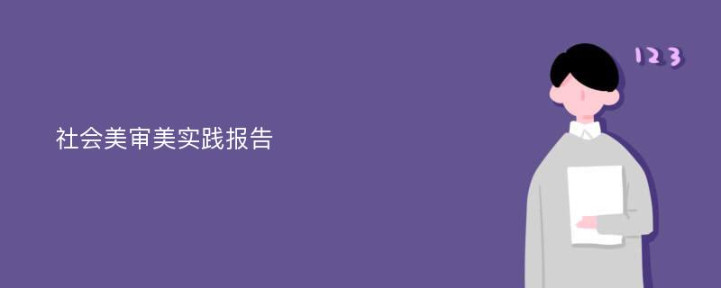 社会美审美实践报告